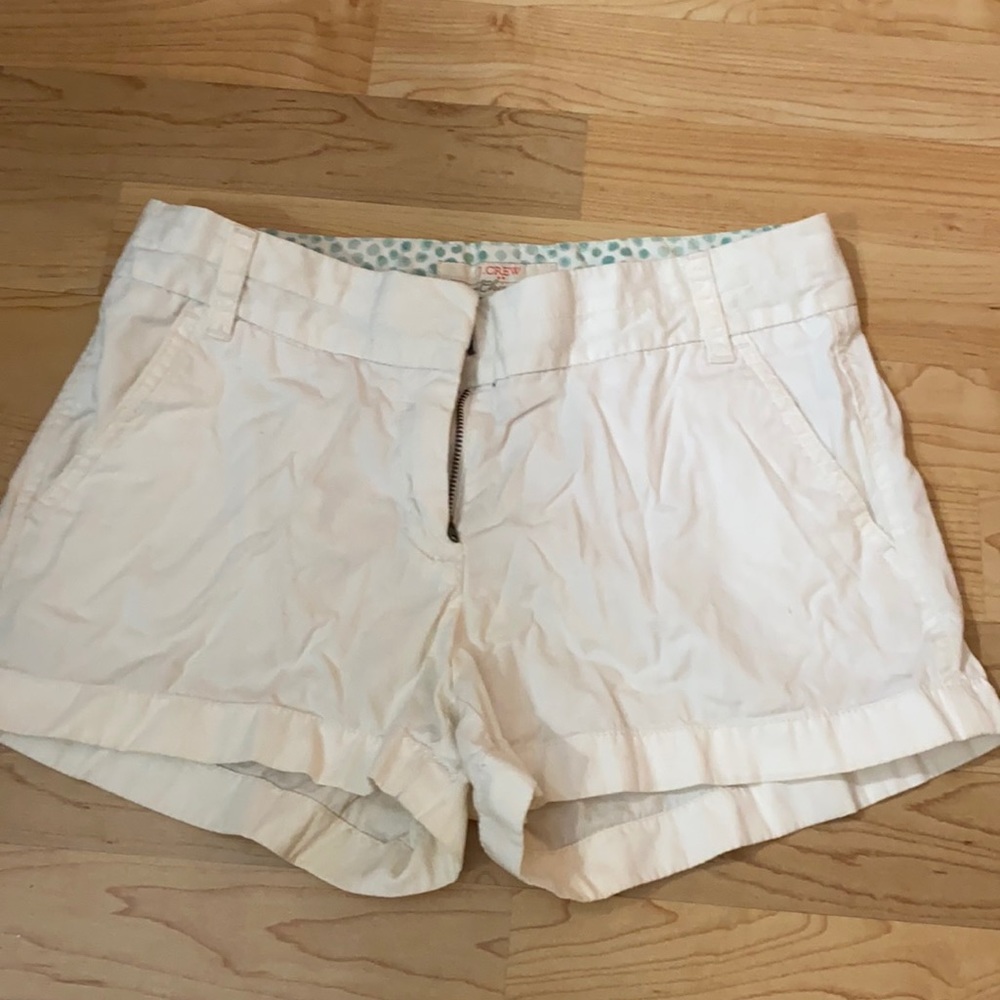 Jcrew factory white cotton shorts